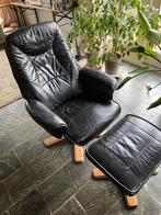 Relaxstoel met hocker, relaxfauteuil, Huis en Inrichting, Fauteuils, Ophalen, Gebruikt, 50 tot 75 cm