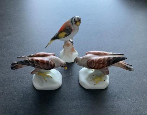 budapest Aquincum vogels porselein 3x putter vink adelaar, Antiek en Kunst, Antiek | Porselein, Ophalen of Verzenden