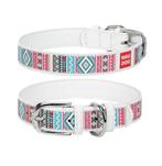 WAUDOG Ethno Lederen Halsband Wit Nekomtr 30-39 cm KOOPJE!!!, Ophalen of Verzenden, Handgemaakt, Nieuw