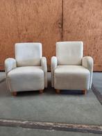 2 Fauteuils, Ophalen, Hout, Gebruikt, 75 tot 100 cm