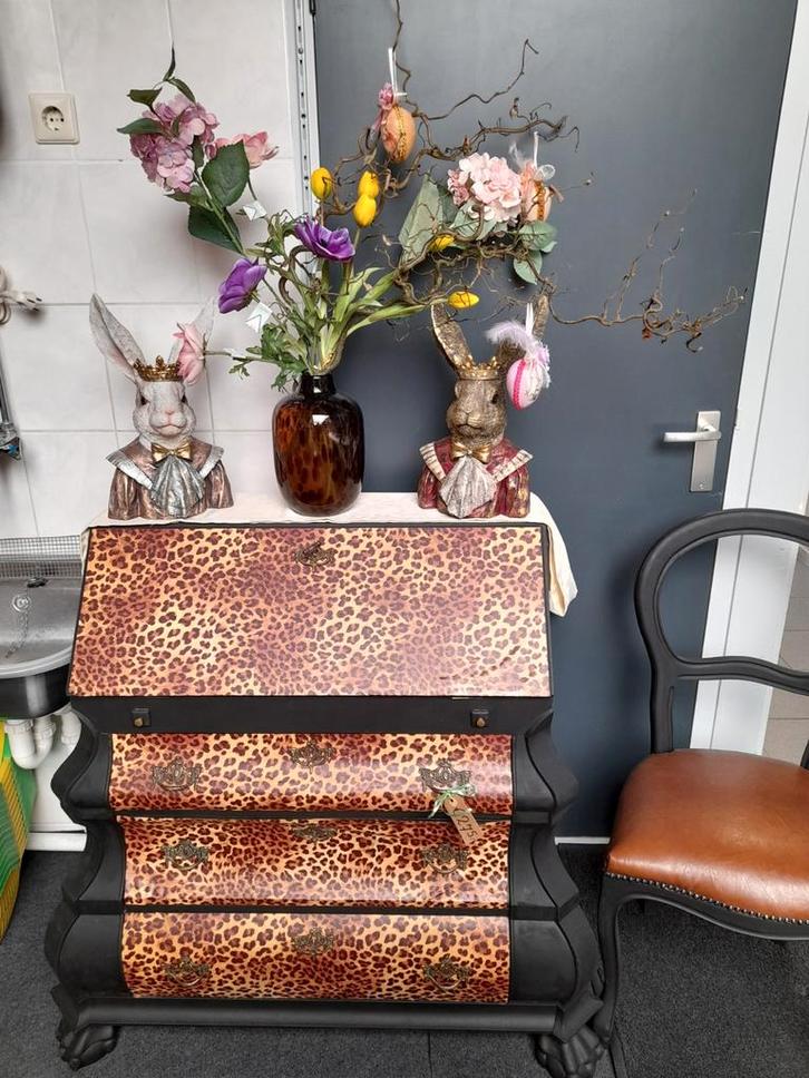 Zeer mooie mat zwarte sectaire laden kast, Huis en Inrichting, Kasten | Ladekasten, Zo goed als nieuw, Minder dan 100 cm, 50 tot 100 cm