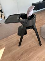 Stokke Steps zwart – met babyinzet, tray & kussenset, Ophalen, Zo goed als nieuw, Meegroeistoel, Afneembaar eetblad
