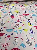 Tricot wit birds, 120 cm of meer, Wit, Nieuw, Ophalen of Verzenden