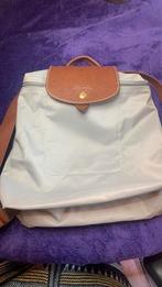 Longchamp Rugtas - Bruin/Grijs - Gebruikt, Sieraden, Tassen en Uiterlijk, Tassen | Damestassen, Ophalen of Verzenden, Gebruikt