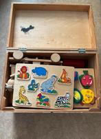 Kist met houten speelgoed, Ophalen of Verzenden, Gebruikt, Overige typen