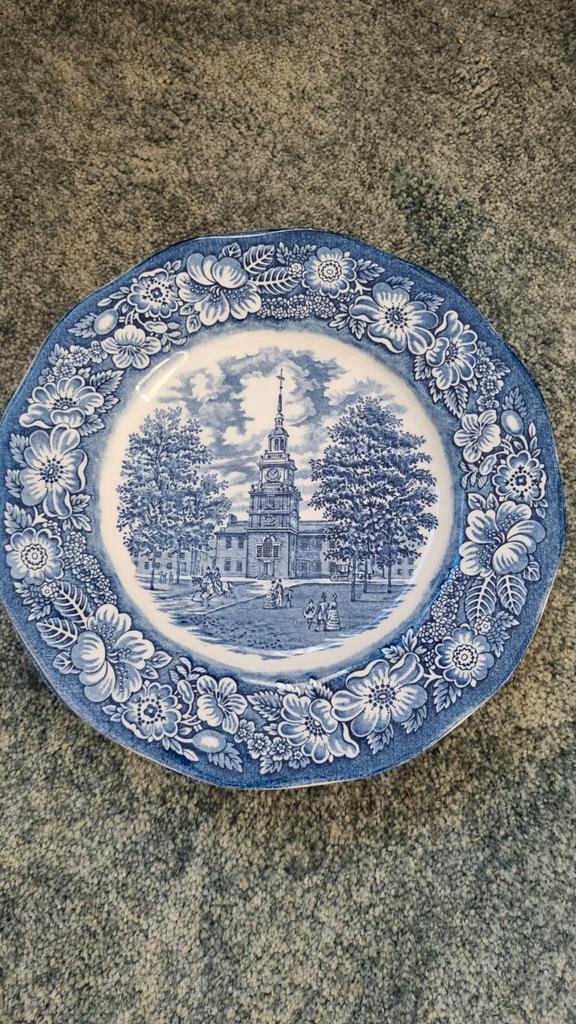 Engelse Borden Set 4 stuks - Liberty Blue, Antiek en Kunst, Antiek | Wandborden en Tegels, Ophalen of Verzenden