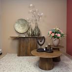 Side Table LivingFurn | Mangohout, Huis en Inrichting, 100 tot 150 cm, Nieuw, Ophalen of Verzenden, Info@chique-living.nl