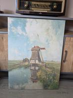 Canvas prent 'Molen' 58x80cm, Antiek en Kunst, Ophalen