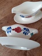 2 boerenbont juskommen, Antiek en Kunst, Antiek | Servies los, Ophalen of Verzenden