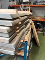 8 boomstam tafels 280 cm 40 mm massief eiken, Ophalen, Zo goed als nieuw, Vijf personen of meer, Rechthoekig