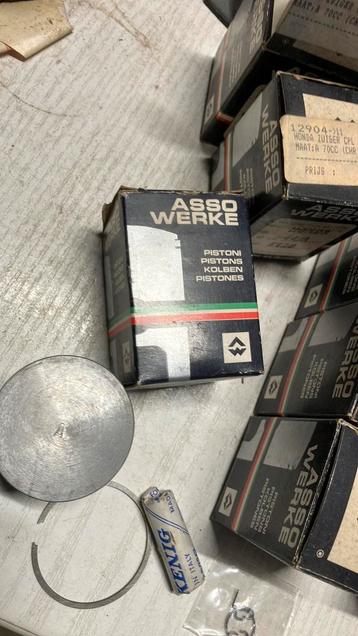 Honda mb mt mtx asso werke zuigers 70 cc compleet 9 stuks beschikbaar voor biedingen