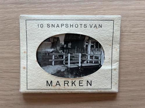 Vintage jaren ‘60 souvenir - 10 snapshots van Marken, Verzamelen, Foto's en Prenten, Foto, Klederdracht, Voor 1940, Ophalen of Verzenden