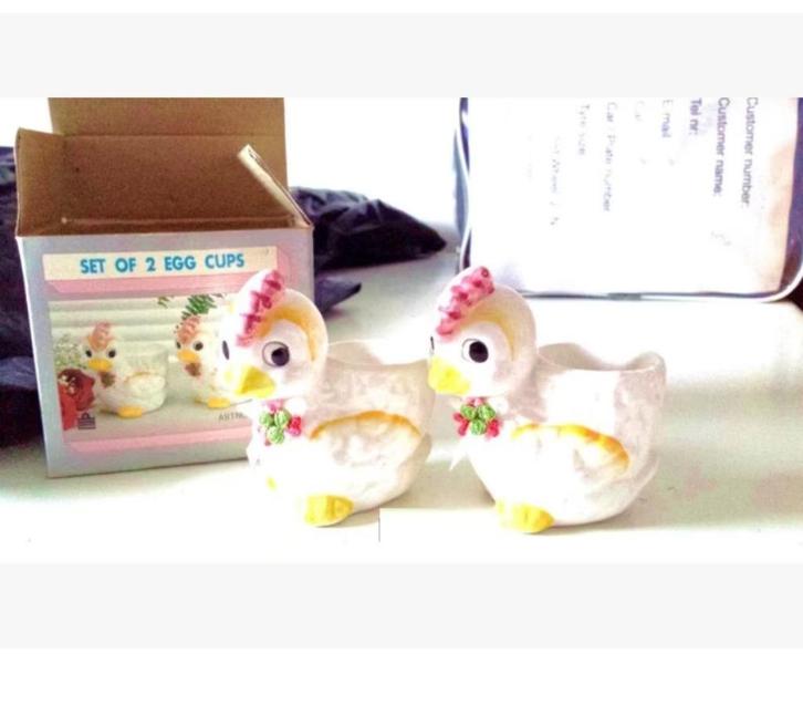 Grappige Keramiek Accessoires Eierhouders Pasen Eierdopjes, Diversen, Pasen, Ophalen of Verzenden