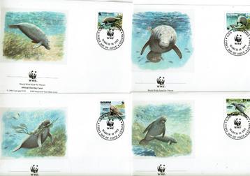 guyana 1993 set wwf fdc mantee zeezoogdieren zeeleven beschikbaar voor biedingen