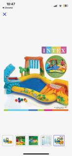 Gratis Intex Opblaaszwembad met Glijbaan - Dino Thema, Gebruikt, Opblaaszwembad, Ophalen of Verzenden, 200 tot 400 cm