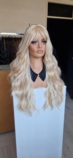 MEGA-UITVERKOOP! Pruik met Pony/Lok: Gemêleerd blond, lang, Ophalen of Verzenden, Nieuw, Pruik of Haarverlenging