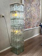 Handgemaakte modulaire vloerlamp van glas blokken, Ophalen, 100 tot 150 cm, Nieuw, Glas