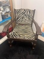Leuke stoel met zebraprint, Huis en Inrichting, Stoelen, Ophalen, Gebruikt, Overige kleuren, Eén