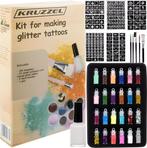 Glitter Tattoo pakket Kruzzel / glittertattoe / tatoeage pak, Nieuw, Make-up, Ophalen of Verzenden, Handen en Nagels