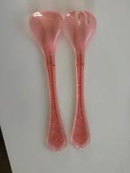 Salade bestek / sla bestek plastic roze, Huis en Inrichting, Ophalen of Verzenden, Zo goed als nieuw, Los bestek, Vaatwasserbestendig