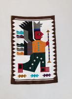 VINTAGE HANDGEWEVEN WANDKLEED | INDIAAN, Huis en Inrichting, Woonaccessoires | Wanddecoraties, Gebruikt, -, -, Ophalen of Verzenden