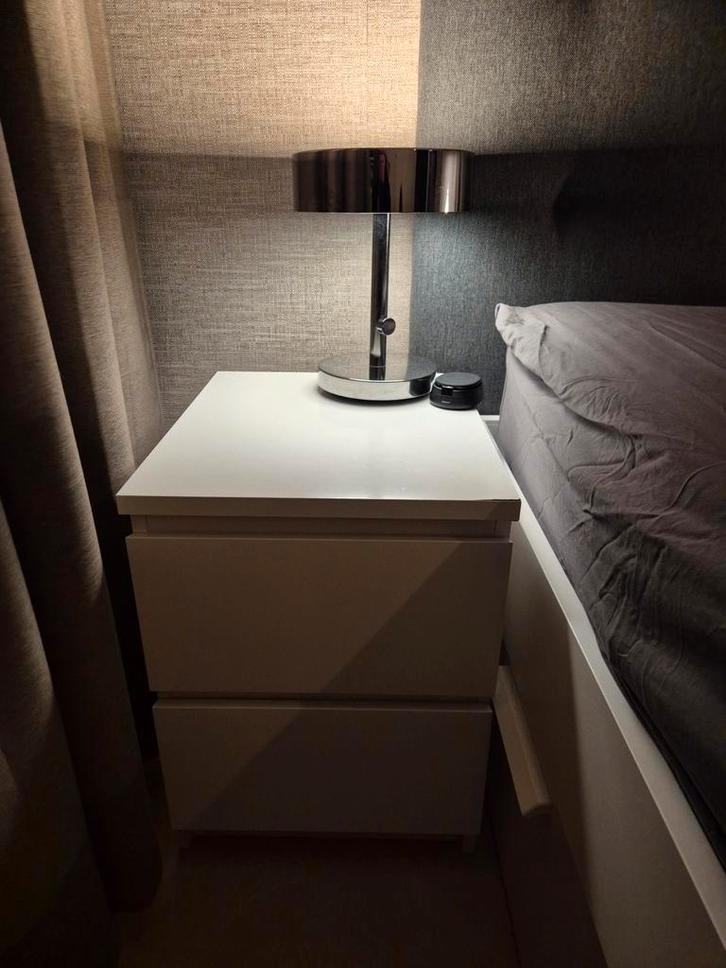 2x IKEA Malm nachtkastjes, Huis en Inrichting, Slaapkamer | Nachtkastjes, Gebruikt, Minder dan 55 cm, Minder dan 45 cm, Hout, Ophalen of Verzenden