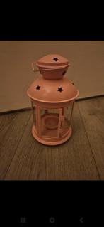 Roze decoratieve lantaarn ikea, Ophalen of Verzenden, 25 tot 50 cm