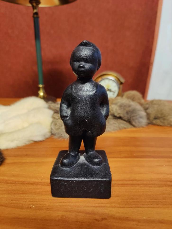 Zeldzaam Gietijzeren Bartje Bartels Beeldje  - 2.3 KG, Verzamelen, Beelden en Beeldjes, Zo goed als nieuw, Ophalen