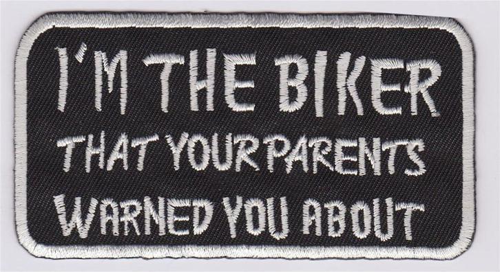 I'm the biker.. stoffen opstrijk patch embleem, Motoren, Accessoires | Overige, Nieuw, Ophalen of Verzenden