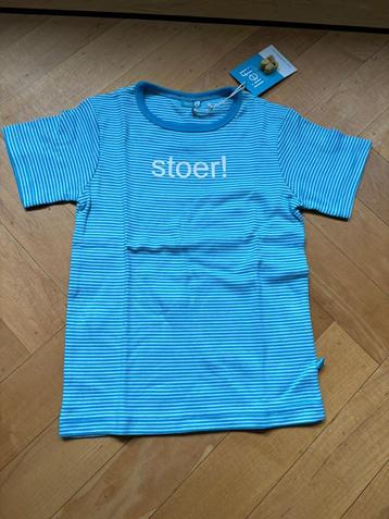 Lief lifestyle stoer wit blauw gestreepte shortsleeve mt 104 beschikbaar voor biedingen