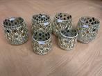 Mozaïek kaarshouders 6x, Ophalen of Verzenden, Nieuw, Overige materialen, Minder dan 25 cm