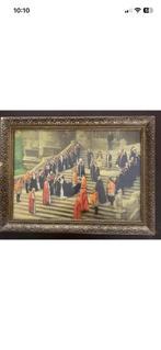 Engelse ingelijste (glas) koninklijke reproductie 1940-1950, Minder dan 50 cm, Gebruikt, 50 tot 75 cm, Ophalen of Verzenden