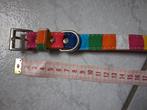 Halsband meerkleurig riem zwart hondenlijn hondje pup, Dieren en Toebehoren, Ophalen of Verzenden, Zo goed als nieuw