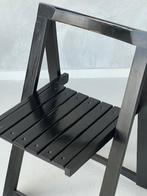 Jaren 70 klapstoelen 4x Aldo Jacober stoel vintage prijs p/s, Ophalen, Gebruikt, Zwart, Vintage