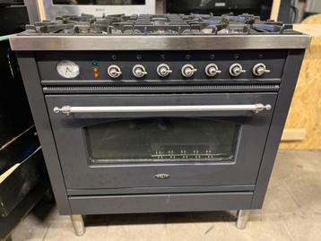 Boretti gasfornuis 90cm - 6 pits met wokbrander - Topstaat! beschikbaar voor biedingen