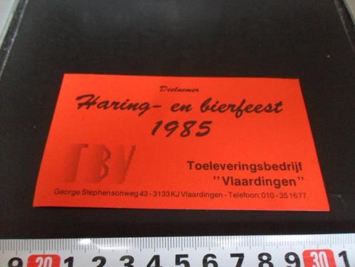 stickers Vlaardingen Deelnemer Haring- en bierfeest 1985, Verzamelen, Stickers, Zo goed als nieuw, Overige typen, Ophalen