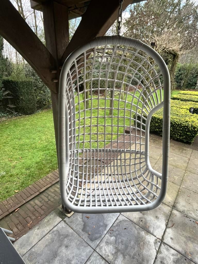 Hangstoel rotan wit voor kinderen, Ophalen, Wit, Riet of Rotan, Zo goed als nieuw