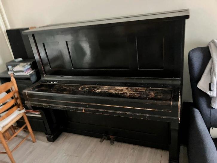 Zwarte Rekewitz Piano - Klassiek Instrument, Muziek en Instrumenten, Piano's, Gebruikt, Piano, Zwart, Ophalen