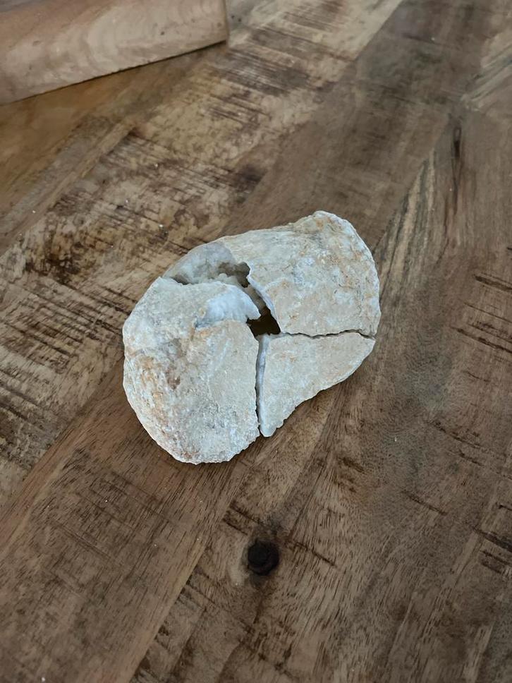 Geopende Geode - Bergkristal met Zwavel, Verzamelen, Mineralen en Fossielen, Mineraal, Ophalen