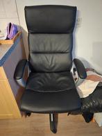 Bureaustoel Leen Bakker - Zwart Leer, Ophalen, Gebruikt