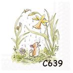 Servetten decoupage/bullet journal - mouse in spring C639, Verzenden, Nieuw, Materiaal