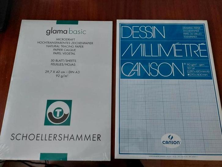 Transparant schetspapier en tekenpapier ruit A3, Hobby en Vrije tijd, Tekenen, Nieuw, Papier, Schets- of Tekenboek, Ophalen of Verzenden