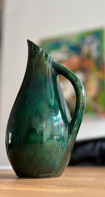 Groene vaas met olie effect (Frans)