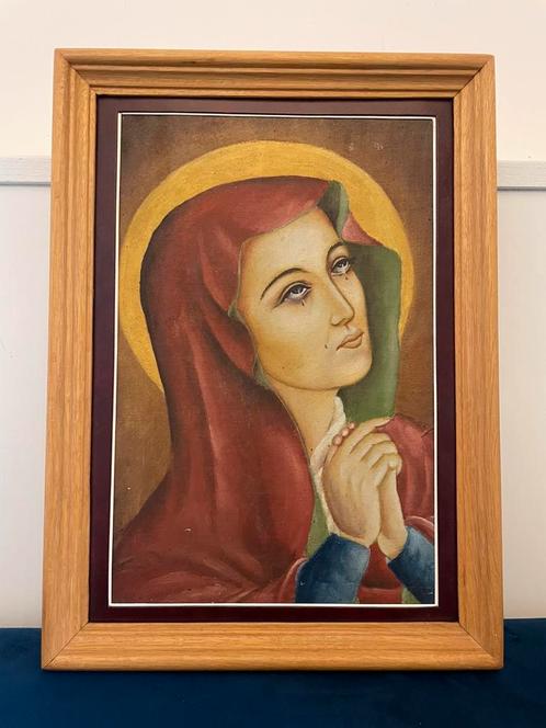 Religieus portret | olieverf op paneel | Roemenië 1970-2020, Antiek en Kunst, Kunst | Schilderijen | Klassiek, Ophalen of Verzenden