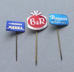 Chocolade speldjes oud speldje 3x Van Dungen B&R Baronie, Ophalen of Verzenden, Gebruikt, Merk, Speldje of Pin