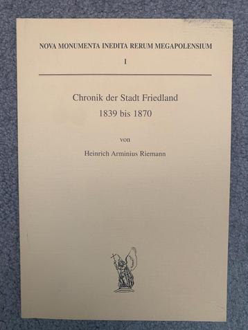 Chronik der Stadt Friedland 1839 bis 1870 - Heinrich Arminiu beschikbaar voor biedingen