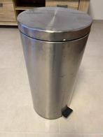Prullenbak RVS, Huis en Inrichting, Woonaccessoires | Prullenbakken, Met pedaal, 50 tot 75 cm, 40 liter of meer, Ophalen of Verzenden