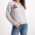 Esprit grijse alpaca wollen trui met bloem van pailletjes M, Maat 38/40 (M), Nieuw, Ophalen of Verzenden, Grijs