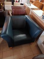 Mooie Donker Blauwe Fauteuil., Ophalen, Gebruikt, 75 tot 100 cm, 100 tot 125 cm