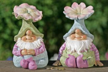 Leuke originele Kabouter, spaarpot, bloem, pastel rose blauw beschikbaar voor biedingen